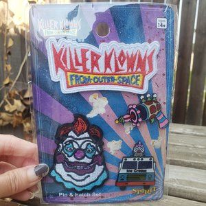 Killer Klowns From Outer Space Pin & Patch Set NWT